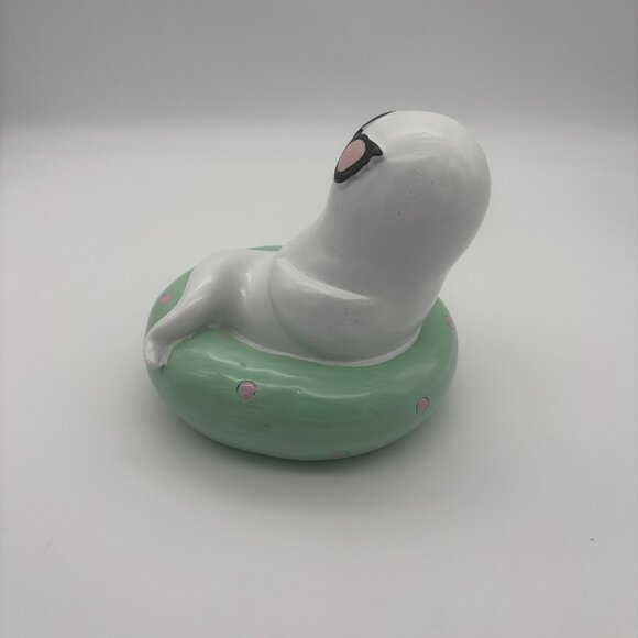 Here For Spooky Summer Ghost on Pool Float Martini Decor 5"x5" SUMMERWEEN NEW - Picture 6 of 6